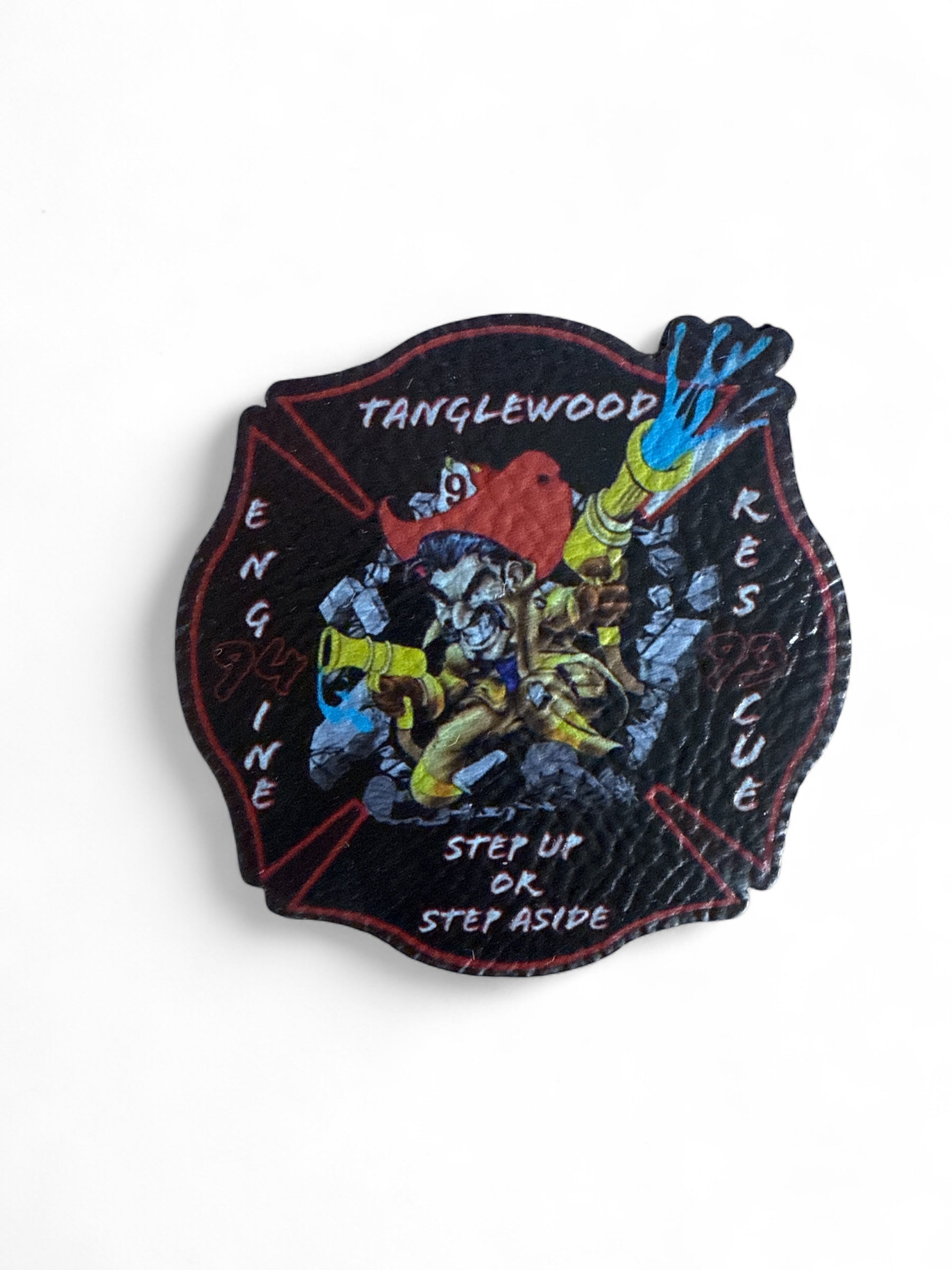 Full Custom Silhouette Cut Full Color UV Printed Leather Hat Patches (Standard Patch) sizes apply