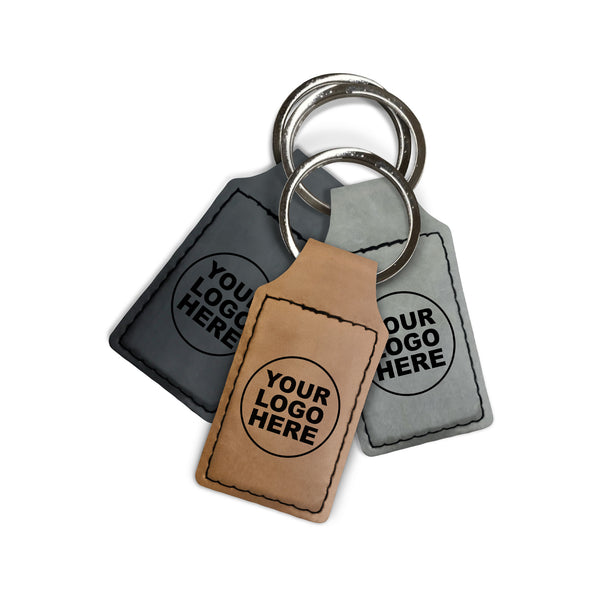 Leather Keychains w/ Ring